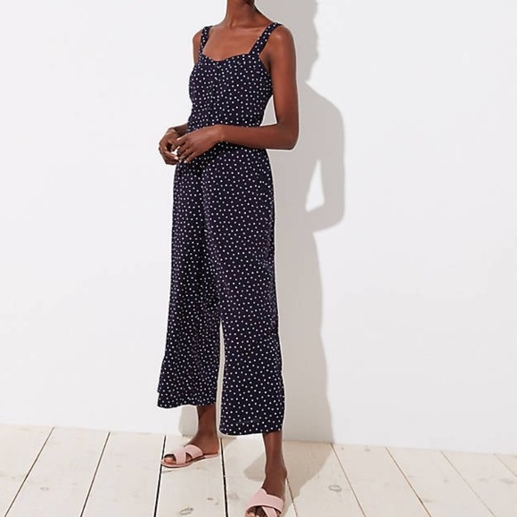 LOFT Pants - Polka dot jumpsuit
